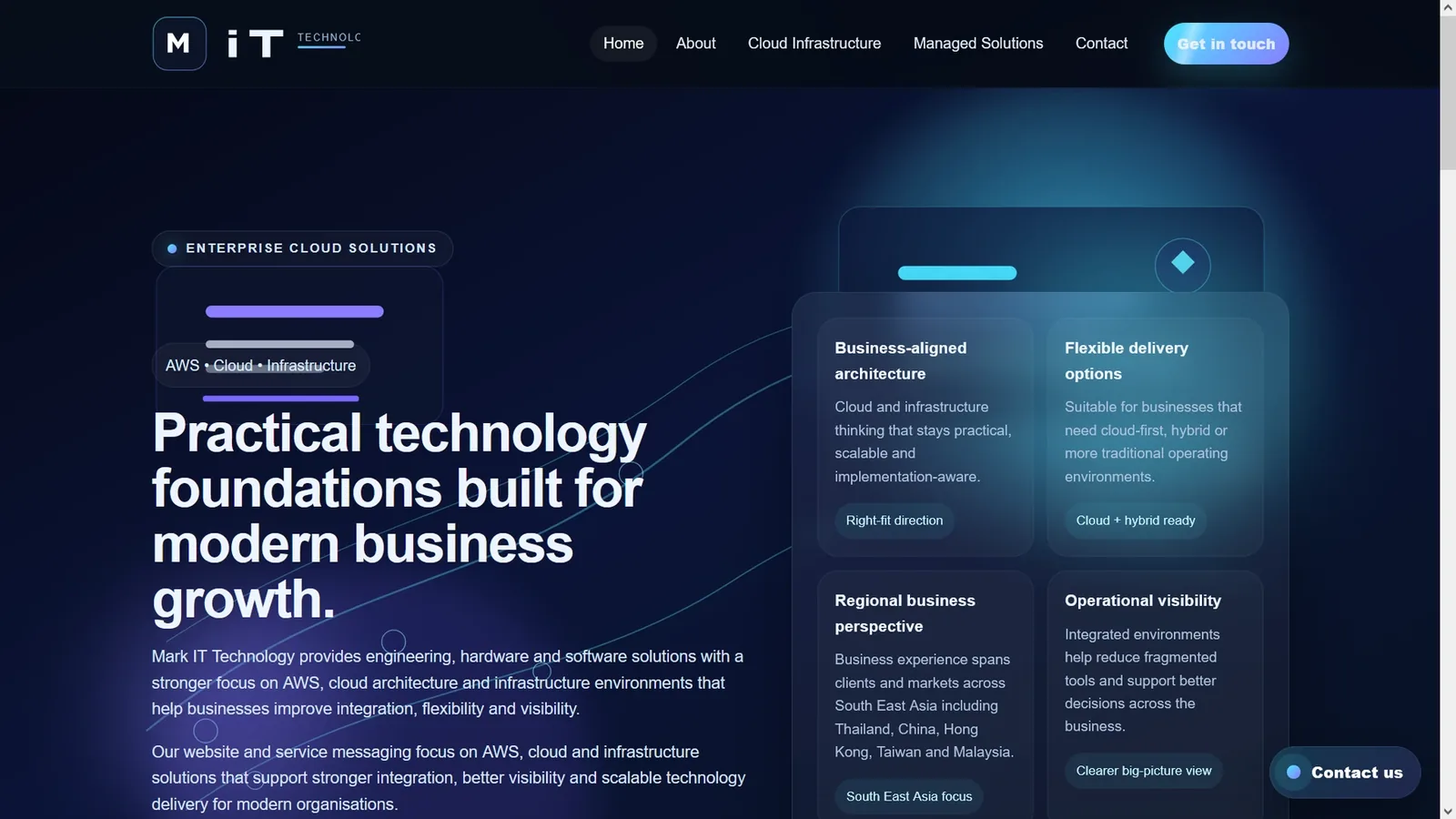 Mark IT Technology website project preview