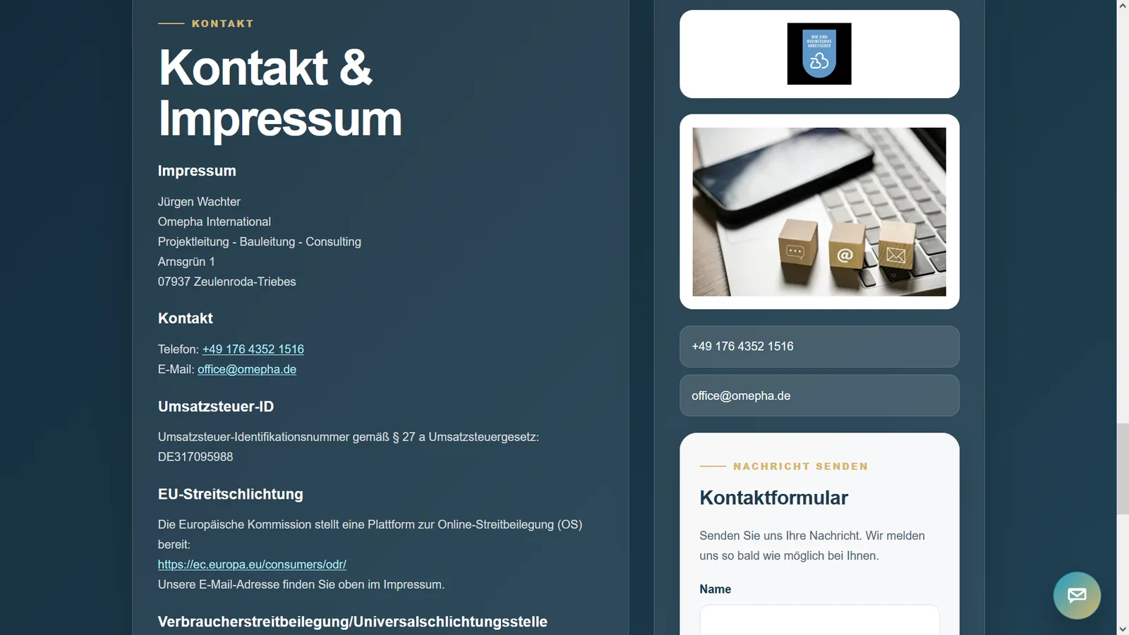 OMEPHA INTERNATIONAL website project screenshot 2