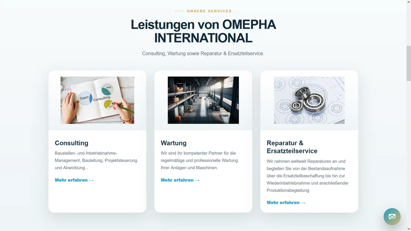 OMEPHA INTERNATIONAL website project screenshot 5