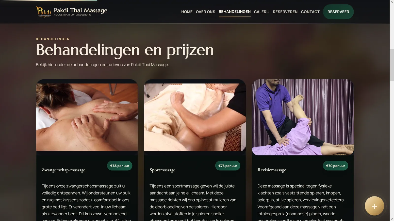 ภาพหน้าจอเว็บไซต์ผลงาน Pakdi Thai Massage ลำดับที่ 3