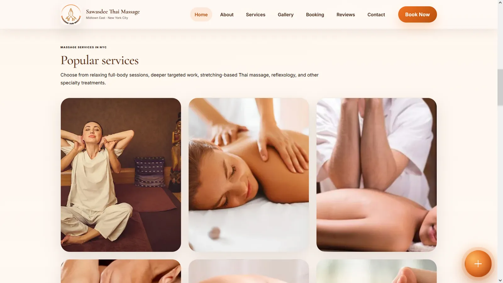ภาพหน้าจอเว็บไซต์ผลงาน Sawasdee Thai Massage NYC ลำดับที่ 2