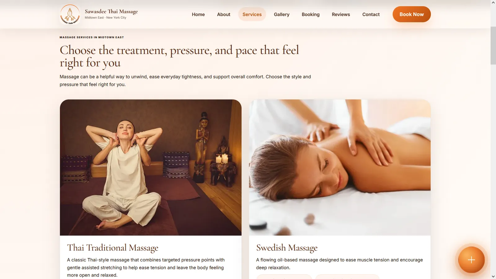 ภาพหน้าจอเว็บไซต์ผลงาน Sawasdee Thai Massage NYC ลำดับที่ 4