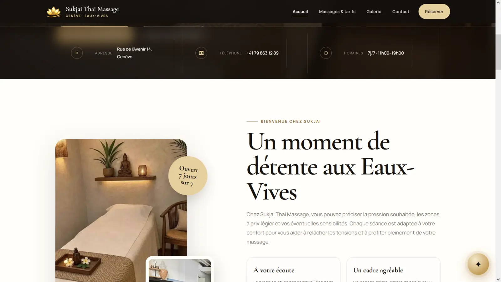 ภาพหน้าจอเว็บไซต์ผลงาน Sukjai Thai Massage Genève ลำดับที่ 2