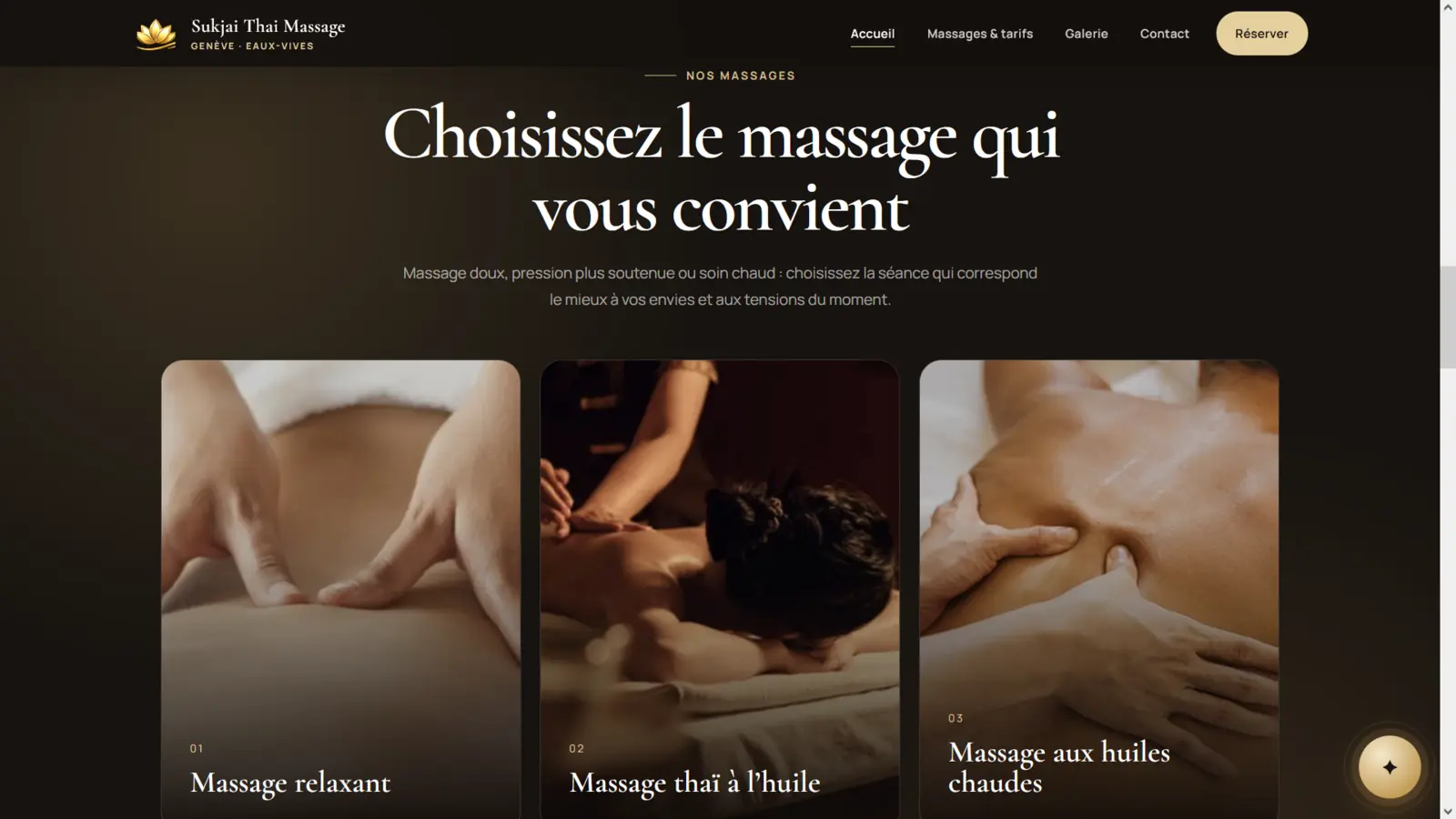 ภาพหน้าจอเว็บไซต์ผลงาน Sukjai Thai Massage Genève ลำดับที่ 3