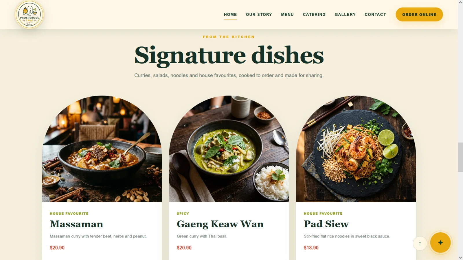 The Prosperous Thai website project screenshot 3