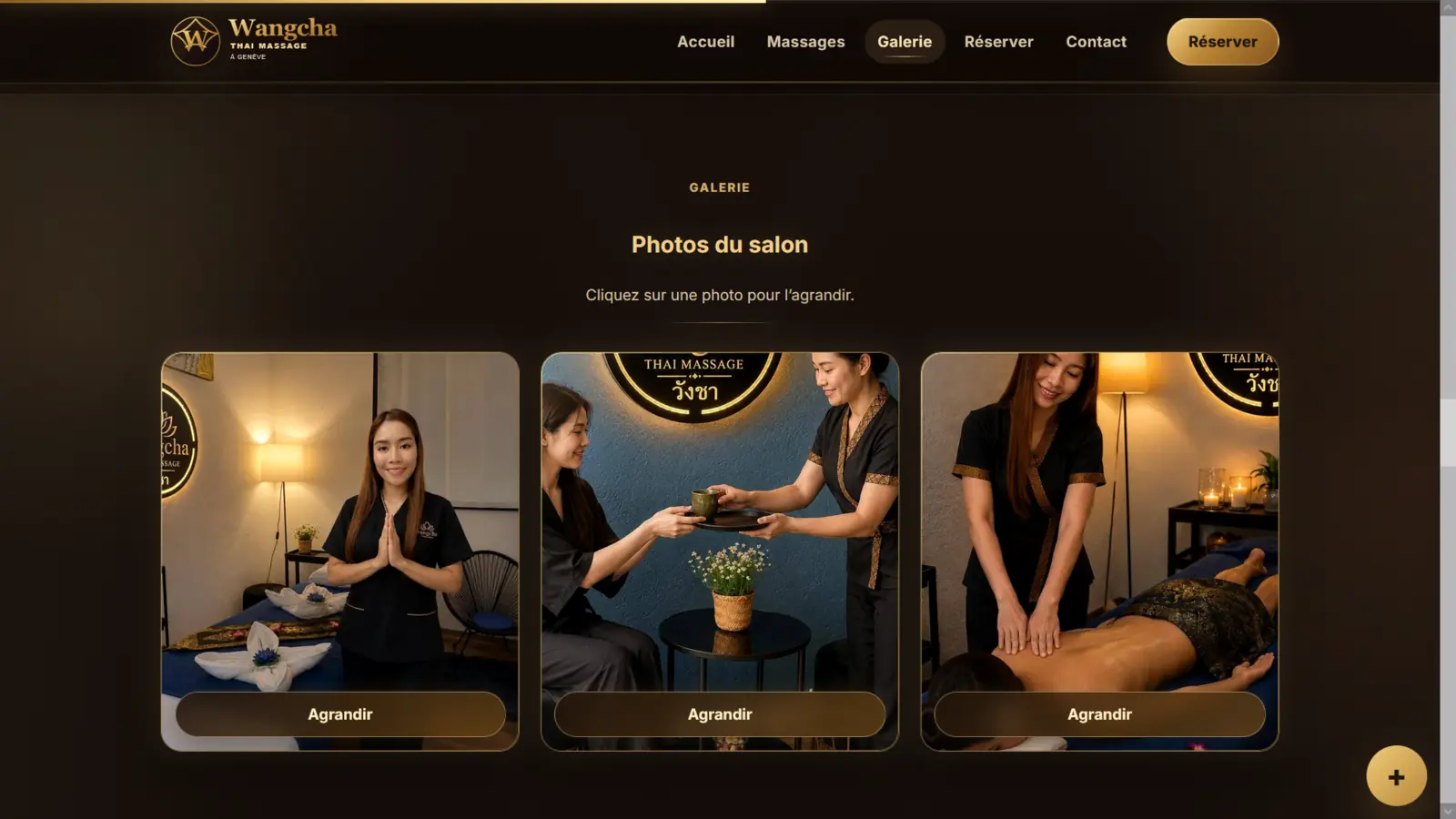 ภาพหน้าจอเว็บไซต์ผลงาน Wangcha Thai Massage Genève ลำดับที่ 3